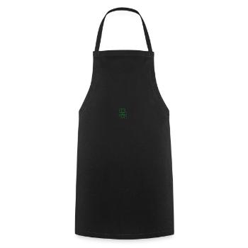 Green binary code web developer funny humor - Cooking Apron - black - Front - AI Model Male 185 dark (185cm)