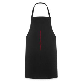 The 7 virtues of Bushidō with the sword of Fudō Myōō - Cooking Apron - black - Front - AI Model Male 185 dark (185cm)