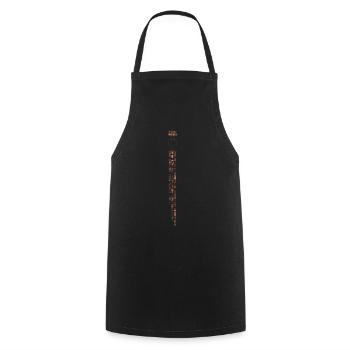 Zutaten Mensch (Chemische-Bestandteile-Edition) - Kochschürze - Schwarz - Vorne - AI Model Male 185 dark (185cm)