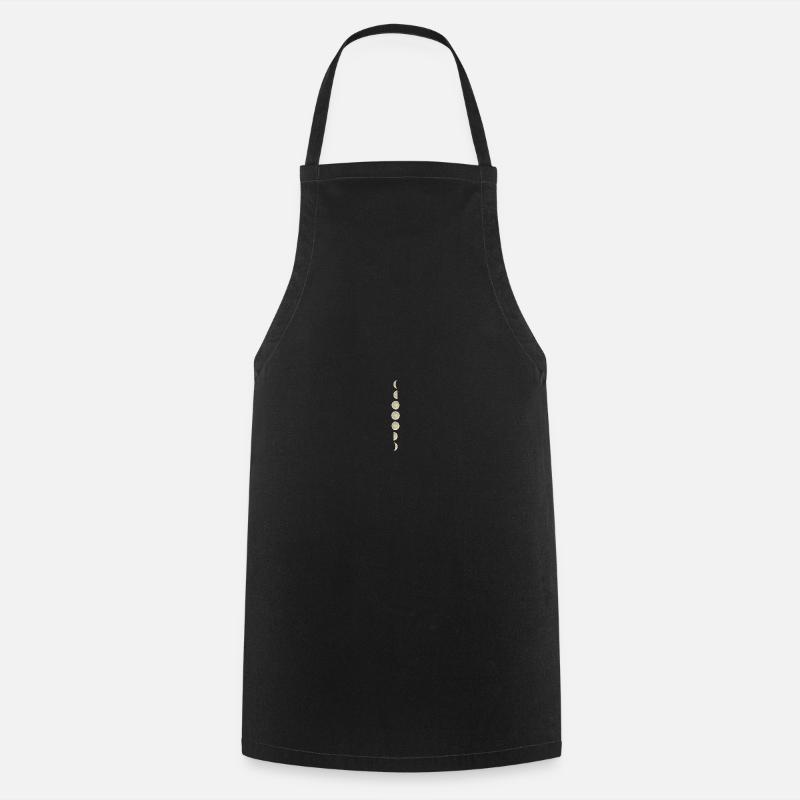 Moon Phases Moon Full Moon Crescent Quarter Moon - Cooking Apron - black