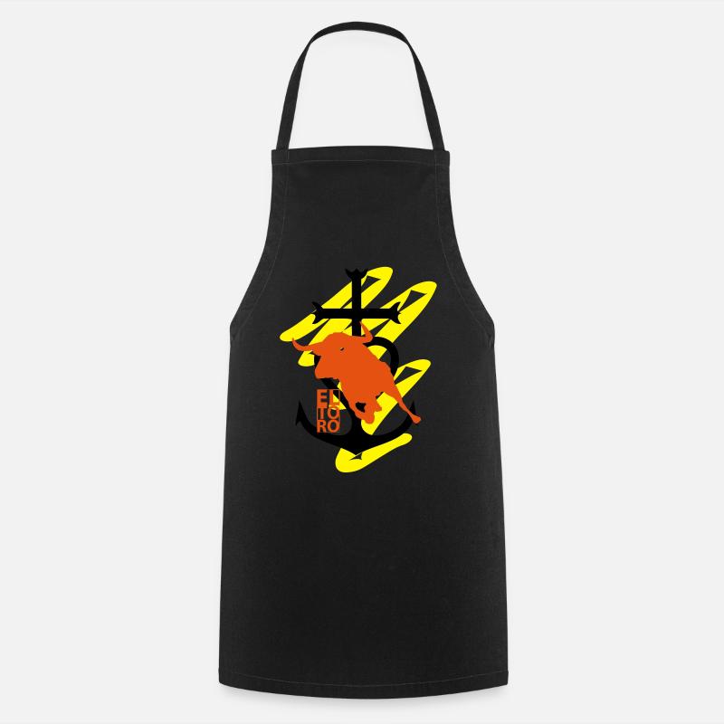 eltoro_croix_camargaise - Tablier de cuisine - noir