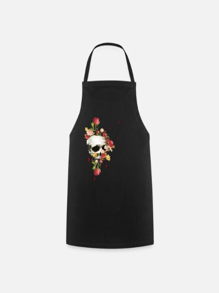 Skull - Cooking Apron - black