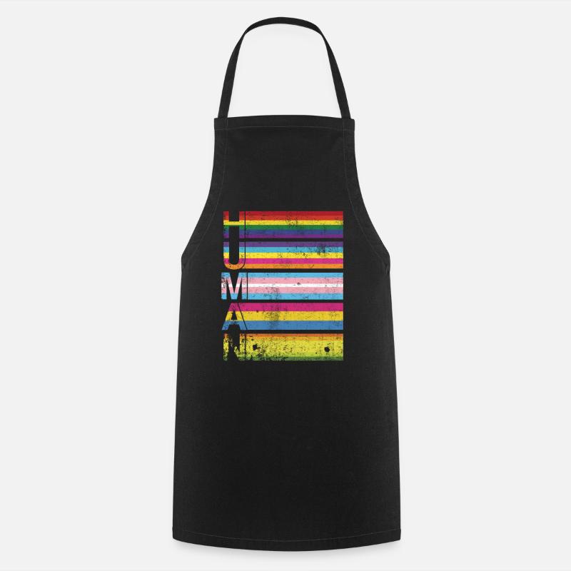 Human Gay Pride - Tablier de cuisine - noir