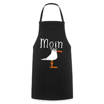 Moin Norddeutschland Super Geschenkidee - Kochschürze - Schwarz - Vorne - AI Model Male 185 dark (185cm)