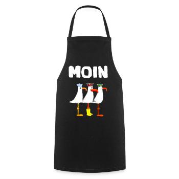 moin Norddeutsche Laufgruppe - Kochschürze - Schwarz - Vorne - AI Model Male 185 dark (185cm)