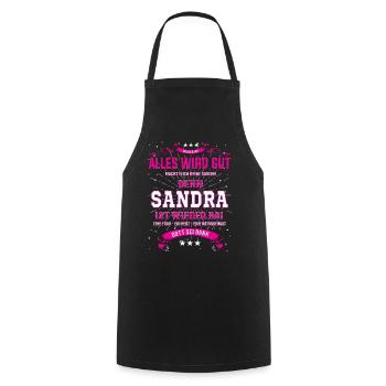 Sandra T-Shirt - Alles wird gut - Kochschürze - Schwarz - Vorne - AI Model Male 185 dark (185cm)