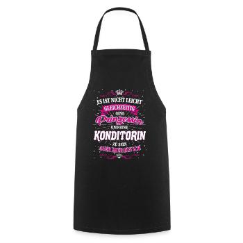 Konditorin und Prinzessin T-Shirt - Kochschürze - Schwarz - Vorne - AI Model Male 185 dark (185cm)