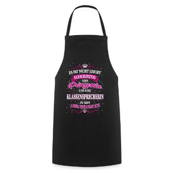 Klassensprecherin und Prinzessin T-Shirt - Kochschürze - Schwarz - Vorne - AI Model Male 185 dark (185cm)