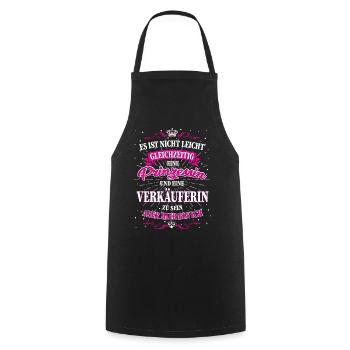 Verkäuferin und Prinzessin T-Shirt - Kochschürze - Schwarz - Vorne - AI Model Male 185 dark (185cm)