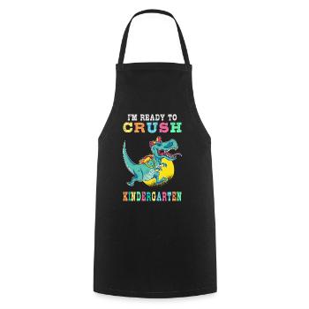 Ready to crush kindergarten - Cooking Apron - black - Front - AI Model Male 185 dark (185cm)