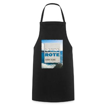 Lanzarote Sommer Sonne Strand Meer Palmen Urlaub - Kochschürze - Schwarz - Vorne - AI Model Male 185 dark (185cm)