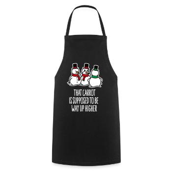 Freches Weihnachten Ugly Christmas Schneemann Witz - Kochschürze - Schwarz - Vorne - AI Model Male 185 dark (185cm)
