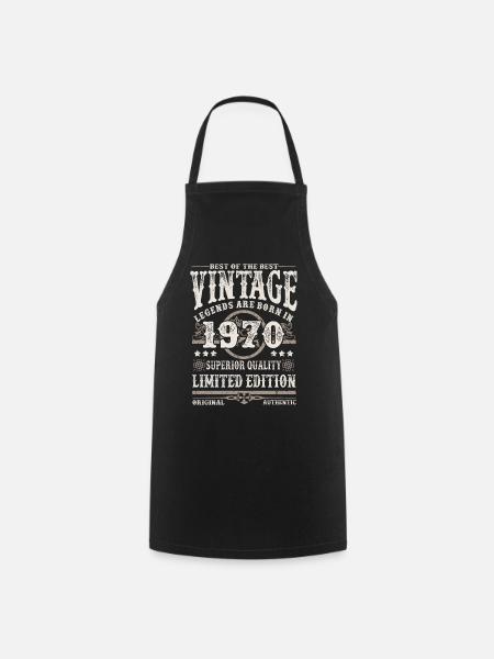 Legends are born in 1970 - Cooking Apron - black