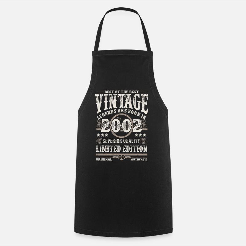 Legends are born in 2002 - Cooking Apron - black
