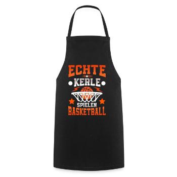 Basketball Basketballer - Kochschürze - Schwarz - Vorne - AI Model Male 185 dark (185cm)