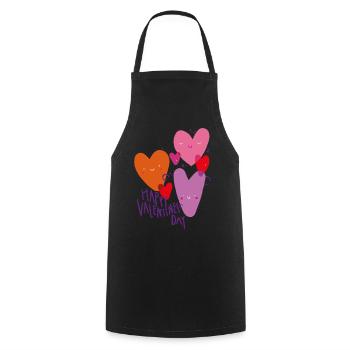Amour noir - Tablier de cuisine - noir - Devant - AI Model Male 185 dark (185cm)