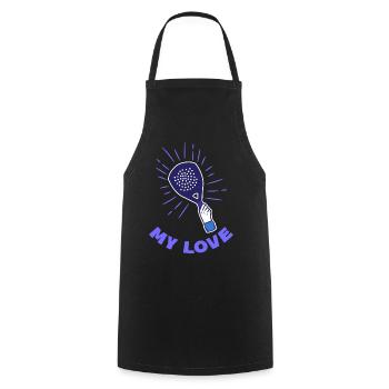 Racket Statement Padel Serve Statement Sport - Cooking Apron - black - Front - AI Model Male 185 dark (185cm)