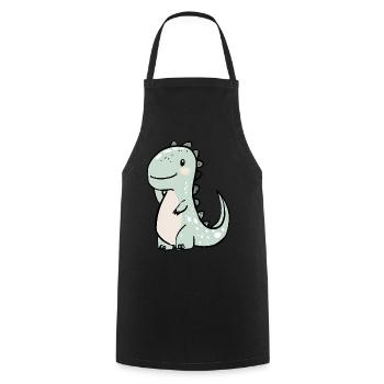 Cute dinosaur - Cooking Apron - black - Front - AI Model Male 185 dark (185cm)