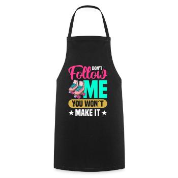 design de patins à roulettes - Tablier de cuisine - noir - Devant - AI Model Male 185 dark (185cm)