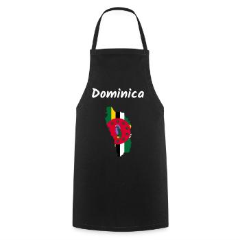 Dominica Flag Caribbean Island Holiday Idea - Cooking Apron - black - Front - AI Model Male 185 dark (185cm)