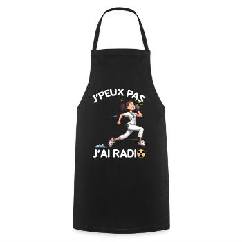 J'peux pas J'ai Radio Citation drôle Radiologie - Tablier de cuisine - noir - Devant - AI Model Male 185 dark (185cm)