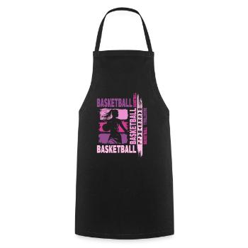 Basket-ball Femme Basketteur Joueur de basket-ball - Tablier de cuisine - noir - Devant - AI Model Male 185 dark (185cm)