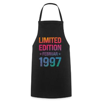 Limited Edition Geburtstag Party Jahrgang 1997 - Kochschürze - Schwarz - Vorne - AI Model Male 185 dark (185cm)