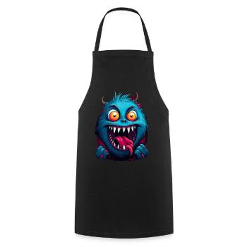 Streetstyle Monster Graffiti Kunst Streetart - Kochschürze - Schwarz - Vorne - AI Model Male 185 dark (185cm)