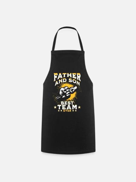 FATHER AND SON BEST TEAM EVER - Kochschürze - Schwarz