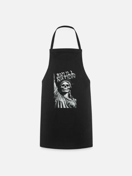 Skull Nation - Skull, Totenkopf, New York - Kochschürze - Schwarz