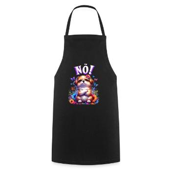 Dog funny saying nope! for dog lovers - Cooking Apron - black - Front - AI Model Male 185 dark (185cm)