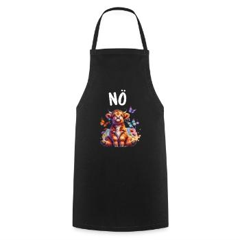 Highland Cow dit non pour les garçons et les filles - Tablier de cuisine - noir - Devant - AI Model Male 185 dark (185cm)
