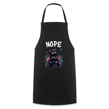 Chat drôle de dicton non pour les amoureux des chats - Tablier de cuisine - noir - Devant - AI Model Male 185 dark (185cm)