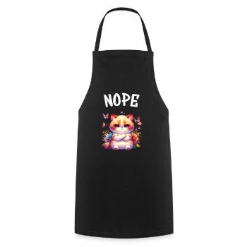 Chat drôle de dicton non pour les amoureux des chats - Tablier de cuisine - noir - Devant - AI Model Male 185 dark (185cm)