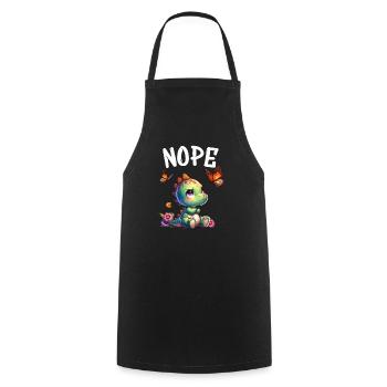 Dinosaurier Spruch Nope für Jungen und Mädchen - Kochschürze - Schwarz - Vorne - AI Model Male 185 dark (185cm)