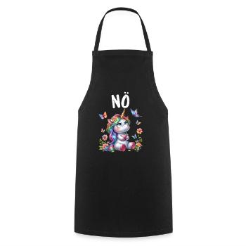 Licorne disant non Garçon et fille Créature mythique - Tablier de cuisine - noir - Devant - AI Model Male 185 dark (185cm)