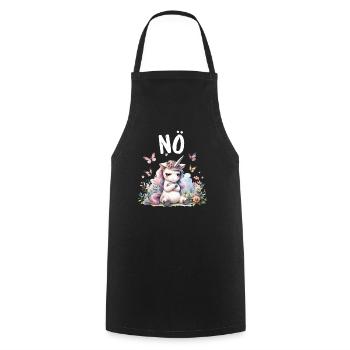 Licorne disant non Garçon et fille Créature mythique - Tablier de cuisine - noir - Devant - AI Model Male 185 dark (185cm)