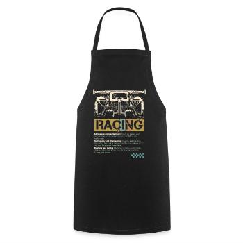 Racing Auto retro Tuning Tuner GT Race Symbol Logo - Kochschürze - Schwarz - Vorne - AI Model Male 185 dark (185cm)