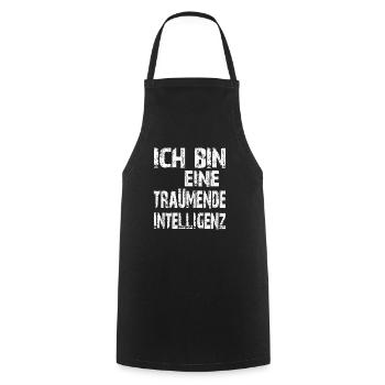 KI Spruch Ich bin eine träumende Intelligenz - Kochschürze - Schwarz - Vorne - AI Model Male 185 dark (185cm)