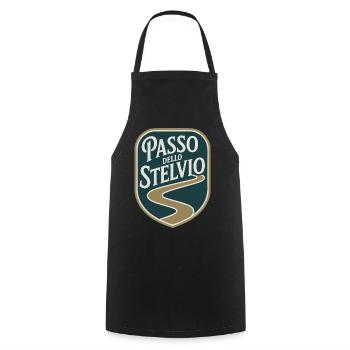 Passo dello Stelvio Cycling - Cooking Apron - black - Front - AI Model Male 185 dark (185cm)