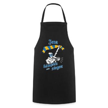 Jena_ _kaempfen_und_siegen_No - Cooking Apron - black - Front - AI Model Male 185 dark (185cm)