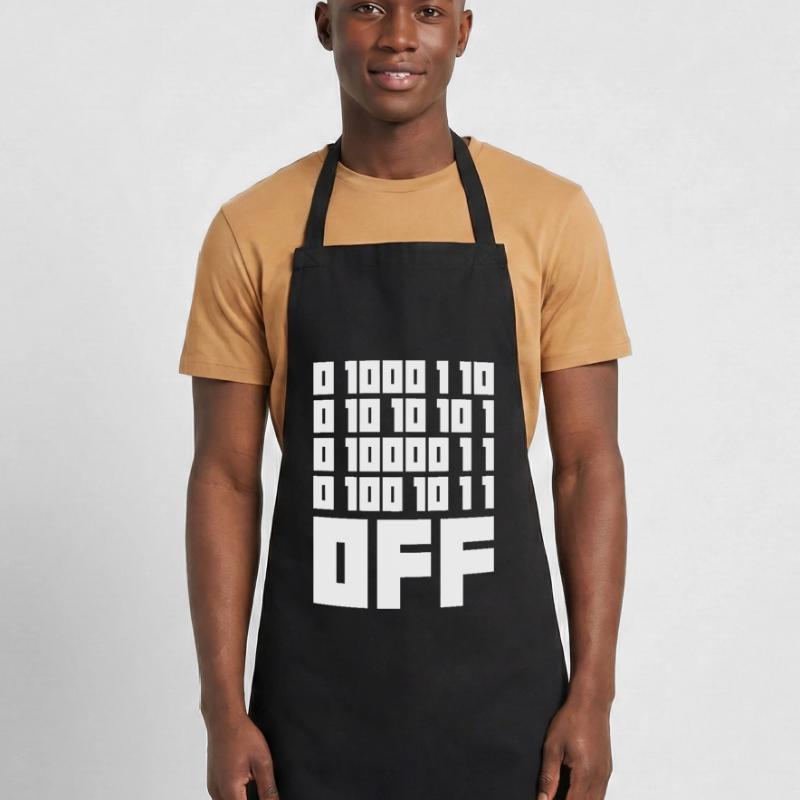 Binary Code F**k OFF – Humour Nerd & Geek Code Tablier de cuisine