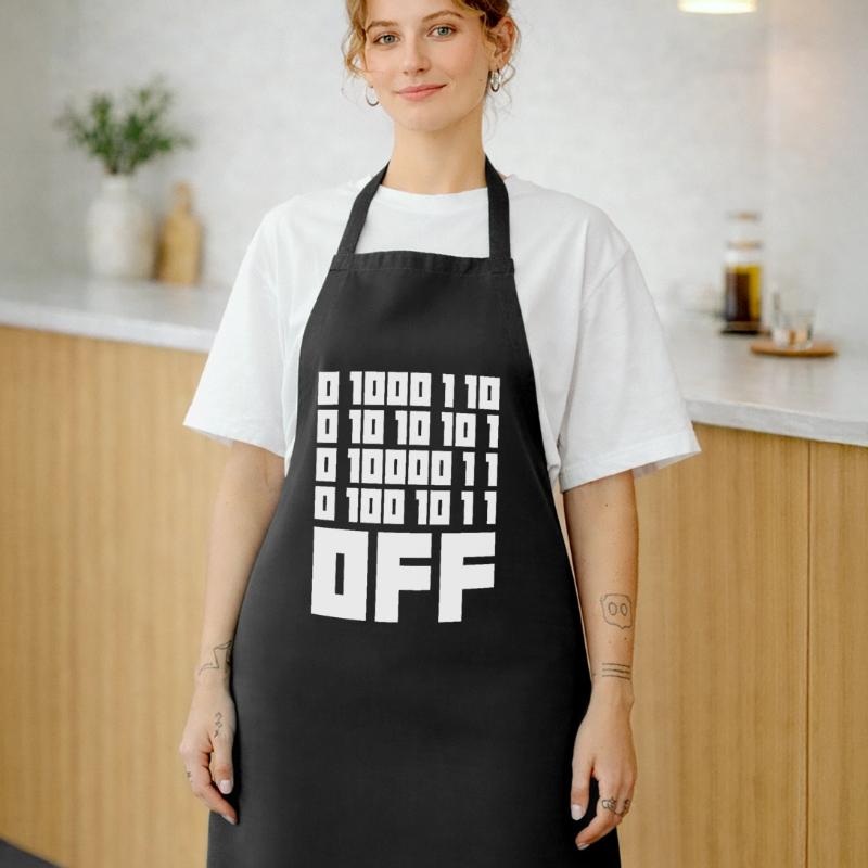 Binary Code F**k OFF – Nerd Humor & Geek Code Cooking Apron