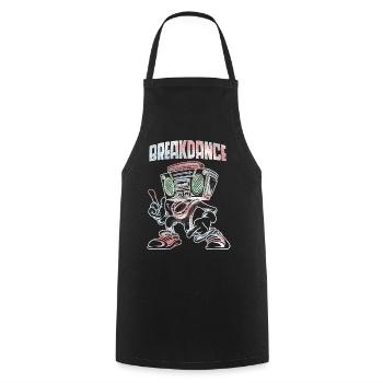 Breakdance Boombox Pastel Lineart streetart - Cooking Apron - black - Front - AI Model Male 185 dark (185cm)