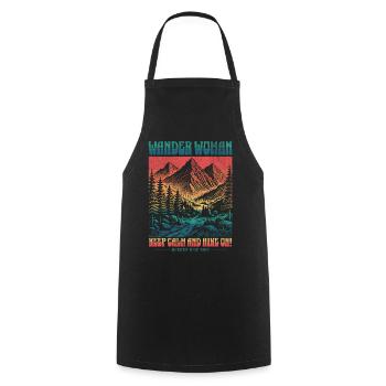 Wander_Woman - Tablier de cuisine - noir - Devant - AI Model Male 185 dark (185cm)