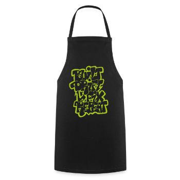 Built Drift Fix Repeat 02 - Cooking Apron - black - Front - AI Model Male 185 dark (185cm)