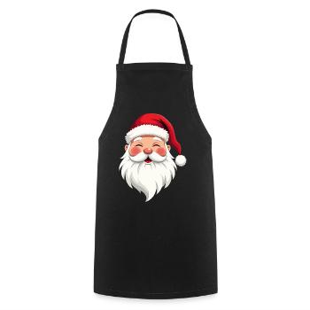 Illustration du Père Noël Cheer - Tablier de cuisine - noir - Devant - AI Model Male 185 dark (185cm)
