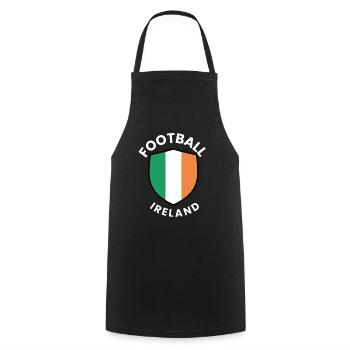 Motif de football du blason du manteau d’Irlande - Tablier de cuisine - noir - Devant - AI Model Male 185 dark (185cm)