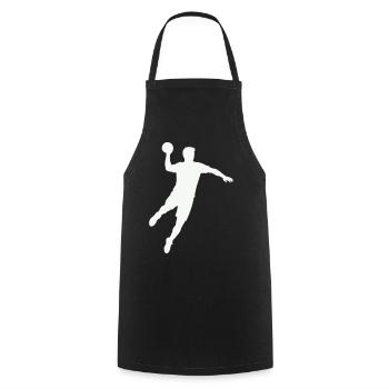 Balle de la silhouette de handball - Tablier de cuisine - noir - Devant - AI Model Male 185 dark (185cm)