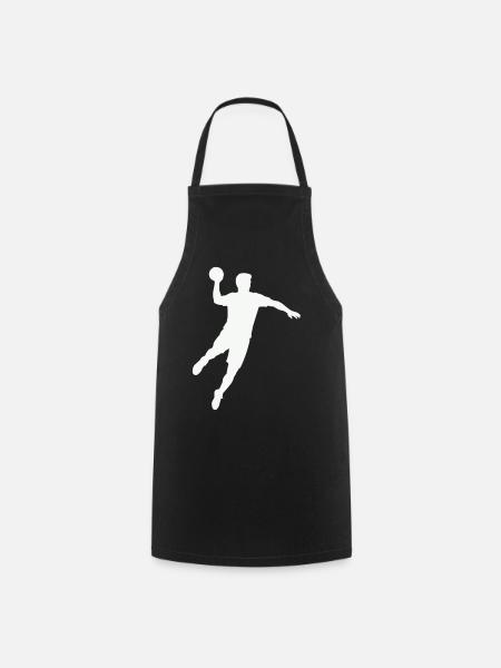 Handball Silhouette Ball - Kochschürze - Schwarz